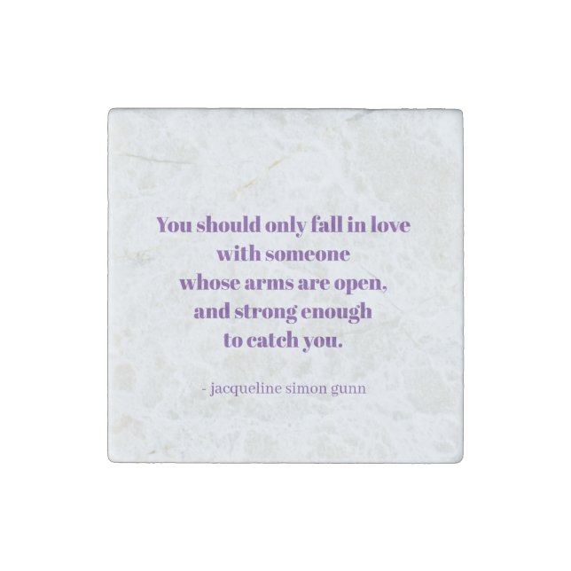 Love quote stone magnet (Front)