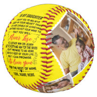 Love Quote To My Daughter with Custom 4 Photos