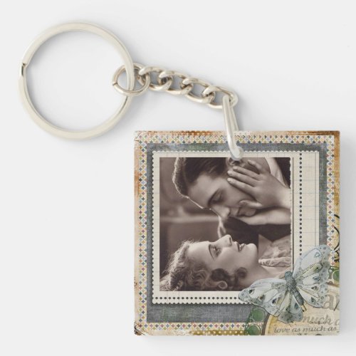 Love Quote  Vintage Couple KeyChain