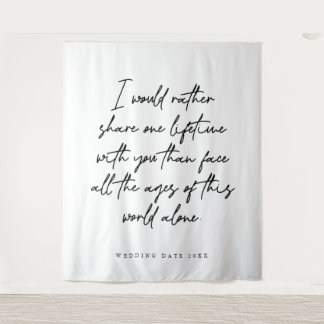 Love Quote Wedding Photo Backdrop