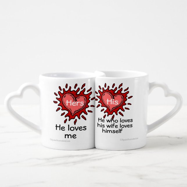 Love Quotes Coffee Mug Set (Front Nesting)