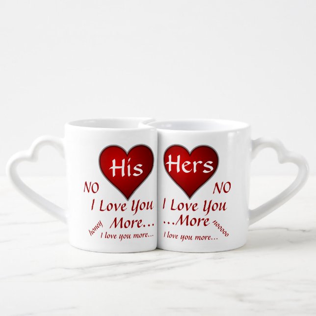 Love Quotes Coffee Mug Set (Back Nesting)