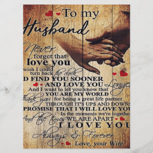 Love Quotes Gift To My Husband Present Menu