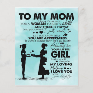 Love Quotes Gift To My Mom Present Flyer