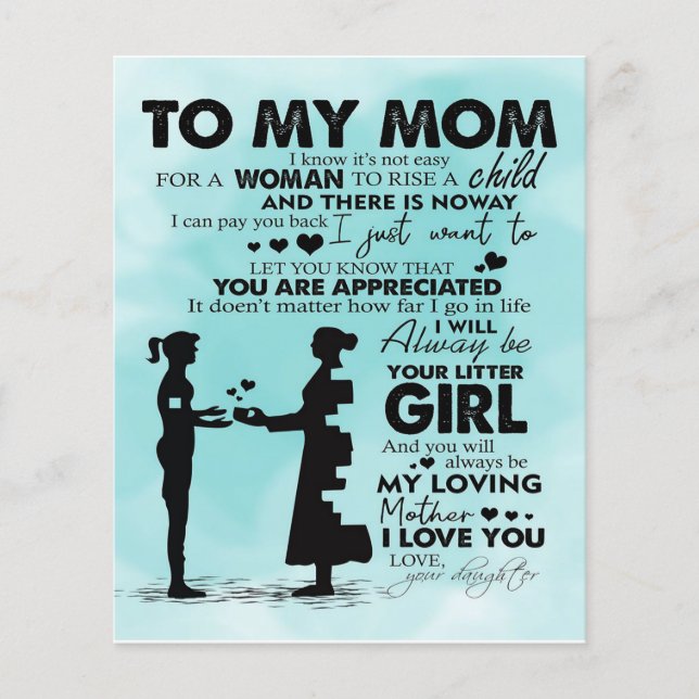 Love Quotes Gift | To My Mom Present | Flyer (Front)