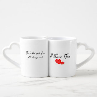 Love quotes, I love you, calligraphy Coffee Mug Set