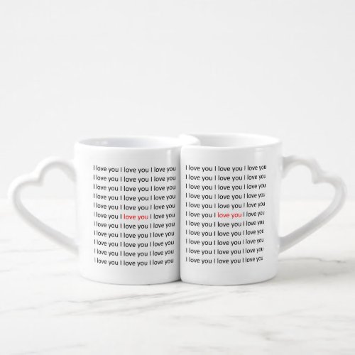 Love quotes I love you Cute Couple Captions Coffee Mug Set