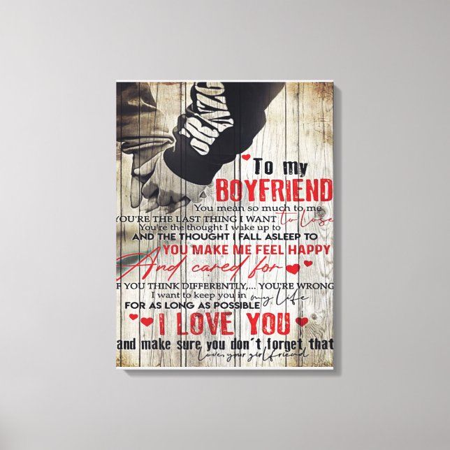Love Quotes To Husband | To My Husband Letter | Canvas Print (Front)