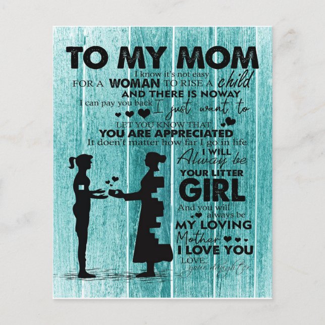 Love Quotes To Mother | To My Mom Letter | Flyer (Front)