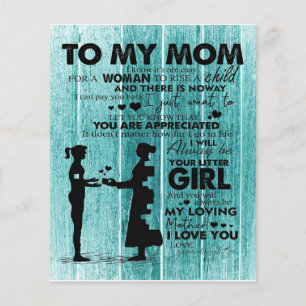 Love Quotes To Mother To My Mom Letter Flyer