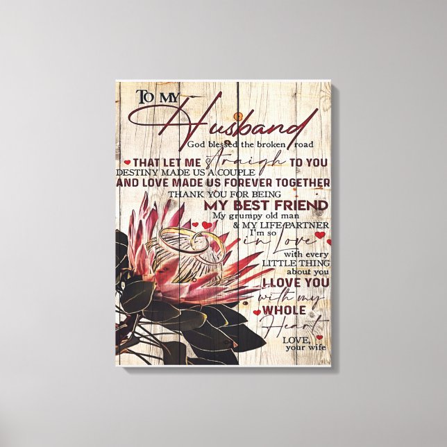 Love Quotes To My Husband, Home Decor (Front)