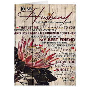 Love Quotes To My Husband, Home Decor Card