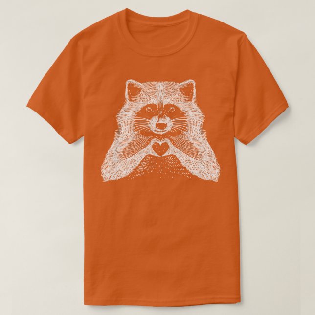 Love Raccoon T-Shirt (Design Front)