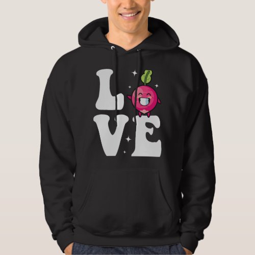 Love Radish Cute Vegetable Lover Vegan Radish Hoodie