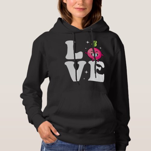 Love Radish Cute Vegetable Lover Vegan Radish Hoodie