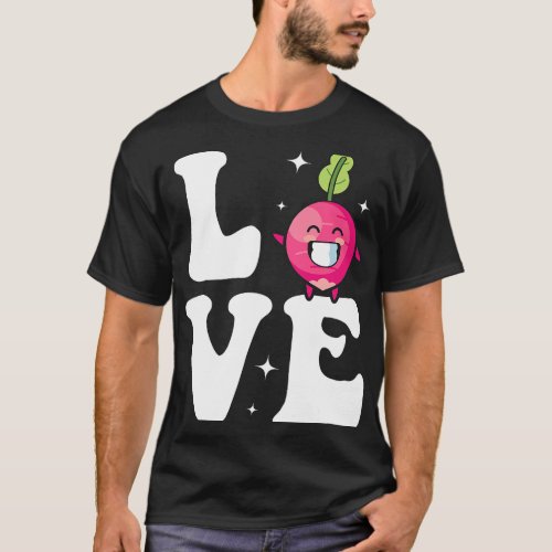 Love Radish Cute Vegetable Lover Vegan Radish T_Shirt