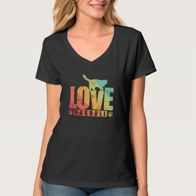 Love Ragdoll Pet Cat breed T-Shirt (Front)