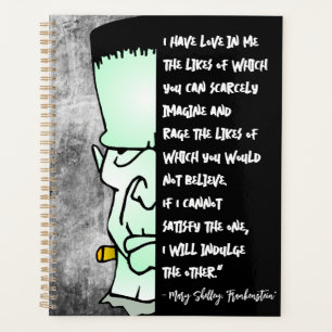 Love & Rage Frankenstein's Monster, Shelley Quote Planner