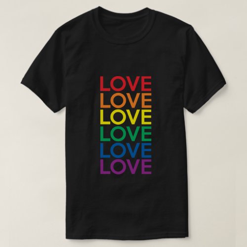 LOVE RAINBOW EQUALITY LGBTQI GAY LESBIAN PRIDE T_Shirt