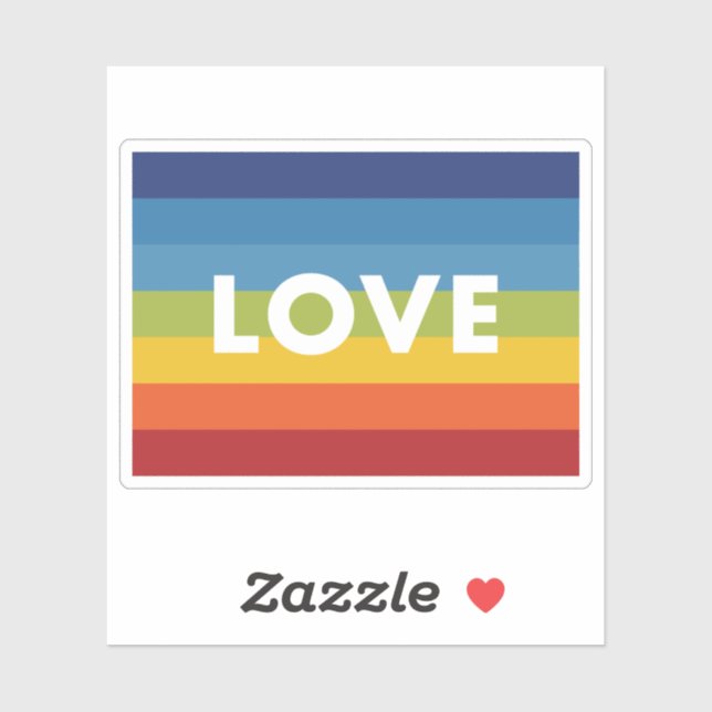 Love Rainbow Flag Sticker (Sheet)