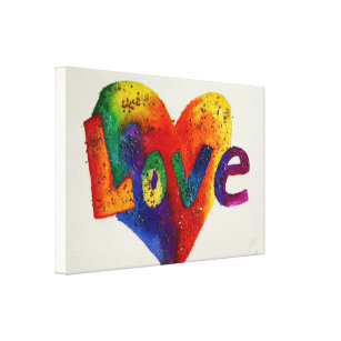 Rainbow Heart Canvas Print