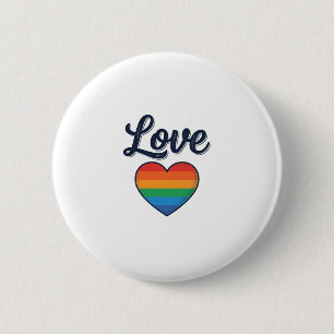 Love Rainbow Heart Pride Vector Shirt Design_1 Button