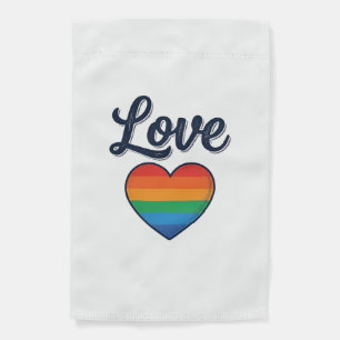 Love Rainbow Heart Pride Vector Shirt Design_1 Garden Flag