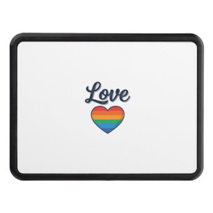Love Rainbow Heart Pride Vector Shirt Design_1 Hitch Cover