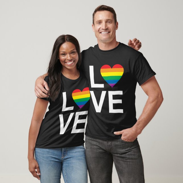LOVE RAINBOW HEART T-Shirt (Unisex)