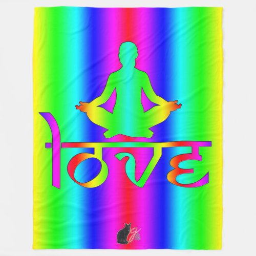 Love Rainbow Intentions Fleece Blanket