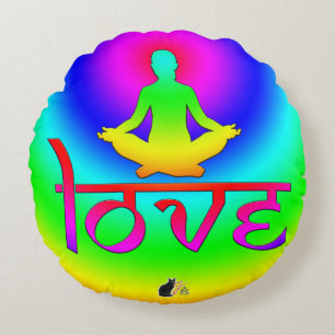 Love Rainbow Intentions Round Pillow