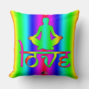 Love Rainbow Intentions Throw Pillow