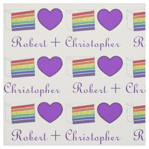 Love Rainbow Layer Wedding Cake Gay Pride LGBT Fabric