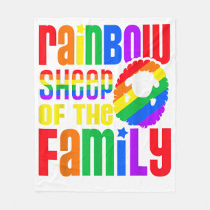 Love Rainbow LGBTQ LGBT Pride Hearts Day Valentine Fleece Blanket
