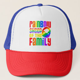 Love Rainbow LGBTQ LGBT Pride Hearts Day Valentine Trucker Hat