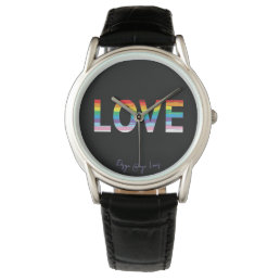 LOVE Rainbow LGBTQIA, Gay Pride Letter Cool  Watch