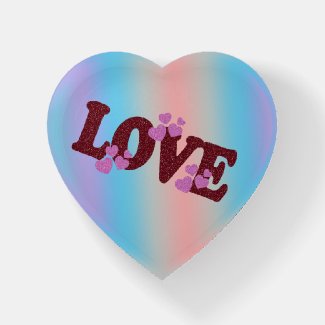 LOVE  Rainbow Paperweight & Gift Box