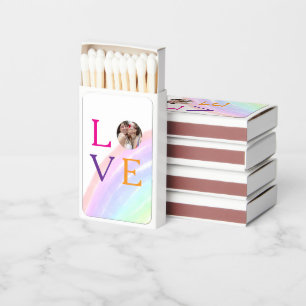 LOVE RAINBOW PHOTO LETTER PRIDE LGBTQ GIFTS CUSTOM MATCHBOXES