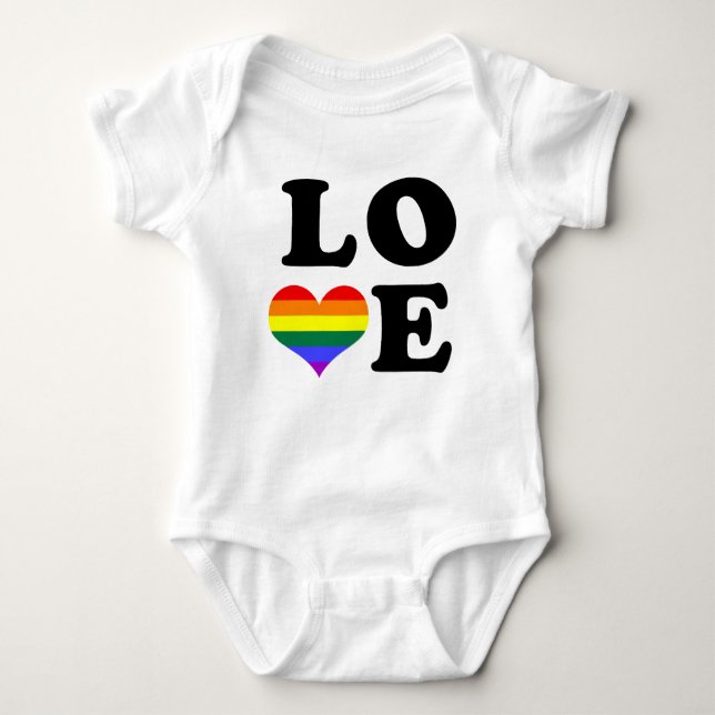 Love Rainbow Pride Baby Bodysuit (Front)
