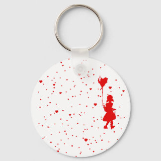 love : raining hearts keychain