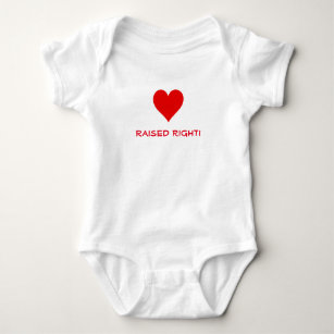 love, raised right, republican baby baby bodysuit
