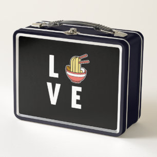 Love Ramen Anime Kawaii Ramen Noodles Lover Graphi Metal Lunch Box