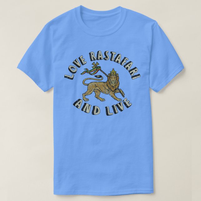 Love Rastafari And Live 1976 T-Shirt (Design Front)