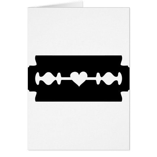 love razor blade heart cards (Front)