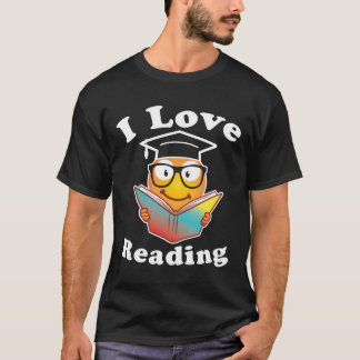 Love Reading Love Emojis Love This Gift T-Shirt