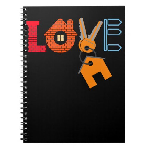 Love Real Estate Art Broker Agent Notebook