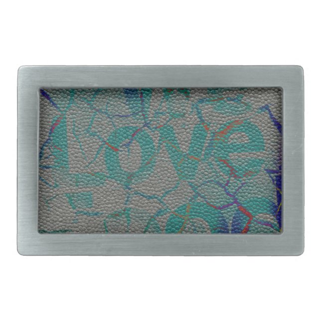 Love Rectangular Belt Buckle (Front)