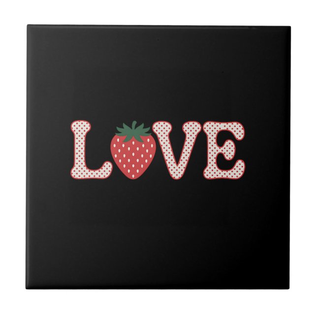 LOVE - RED AND BLACK TILE (Front)