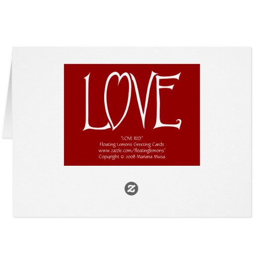 LOVE Red Card (Back Horizontal)