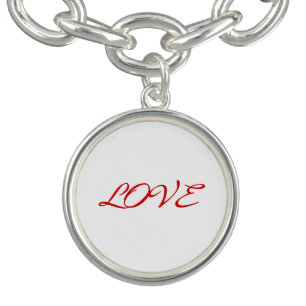 Love red charm bracelet